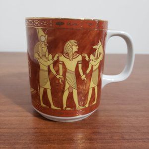 Vintage Egypt Coffee Mug Fathi Mahmoud Pâte et email Limoges Fonde en 1942